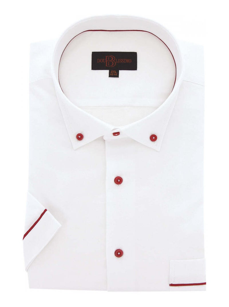 Chemise homme grande taille petit col boutonné coupe droite RAFFINATO Doublissimo Beige , 49,50 4XL Beige - Kiabi