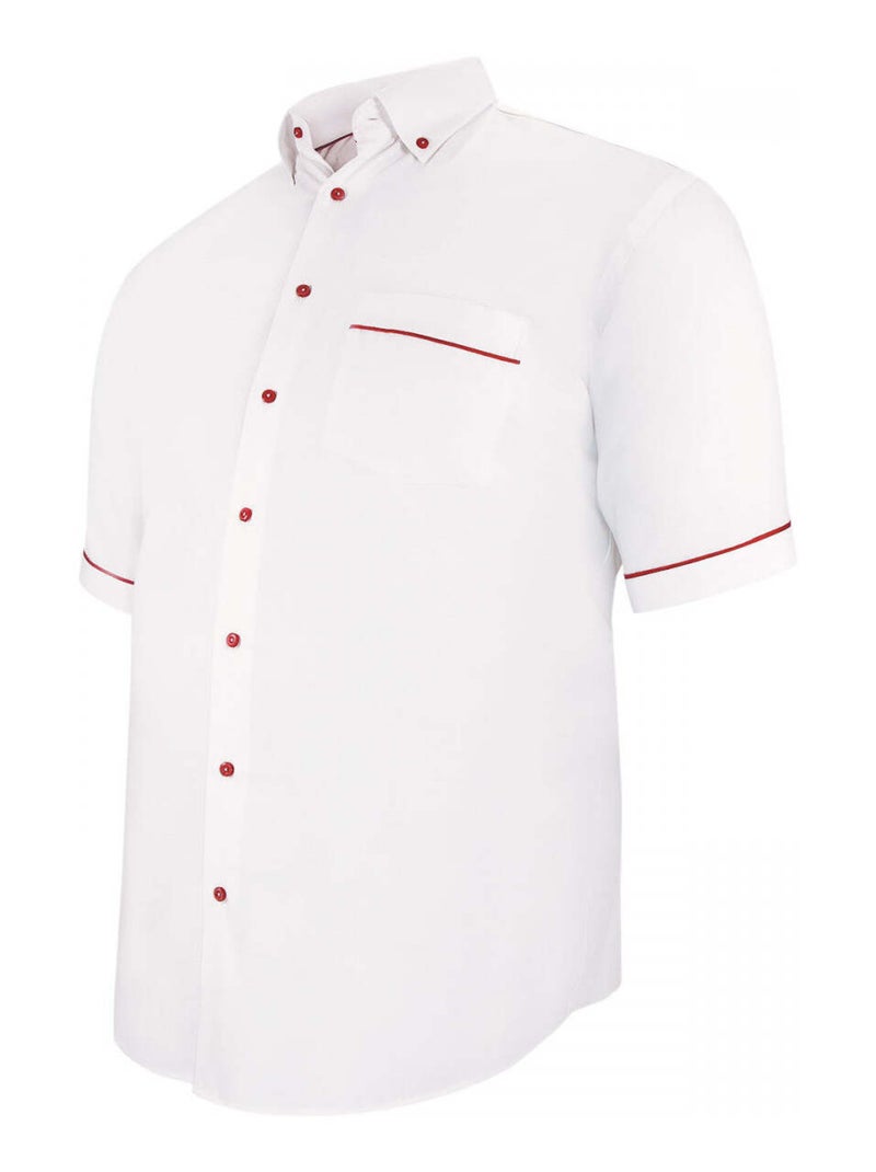 Chemise homme grande taille petit col boutonné coupe droite RAFFINATO Doublissimo Beige - Kiabi