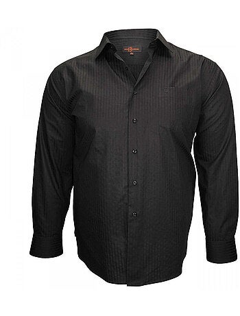 Chemise homme grande taille popeline armurée coupe droite PRESTIGE Doublissimo
