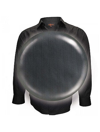 Chemise homme grande taille popeline armurée coupe droite PRESTIGE Doublissimo