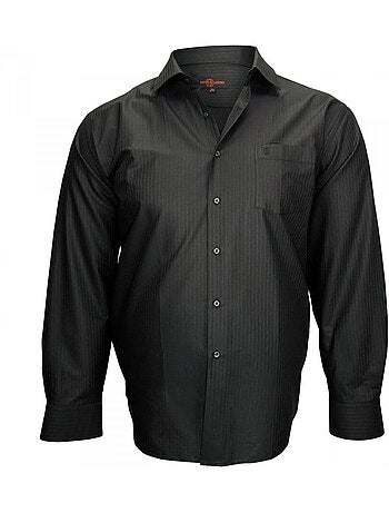 Chemise homme grande taille popeline armurée coupe droite PRESTIGE Doublissimo