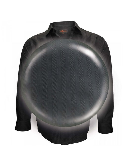 Chemise homme grande taille popeline armurée coupe droite PRESTIGE Doublissimo - Kiabi