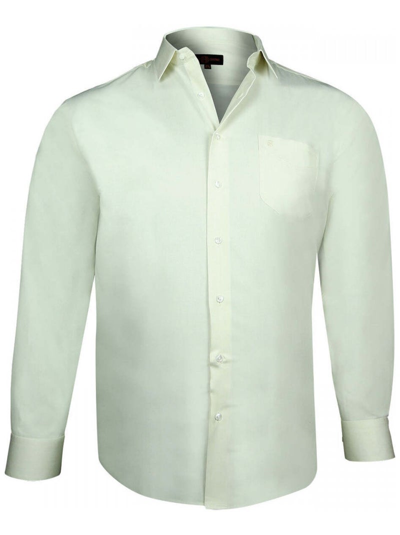 Chemise homme grande taille popeline coupe droite TRADITIONNELLE Doublissimo Beige , 47,48 3XL Beige - Kiabi