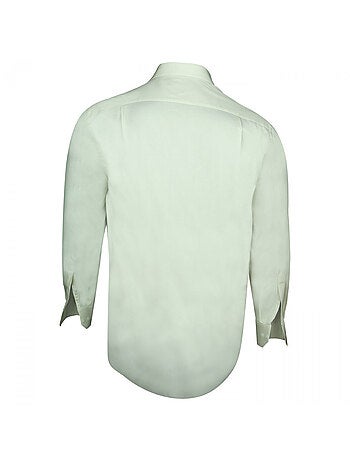 Chemise homme grande taille popeline coupe droite TRADITIONNELLE Doublissimo Bleu indigo , 45,46 2XL