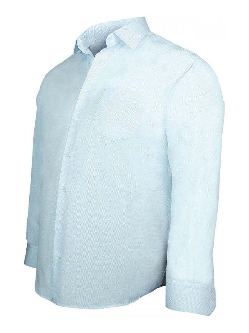 Chemise homme grande taille popeline coupe droite VERONE Doublissimo Bleu , 45,46 2XL Bleu - Kiabi