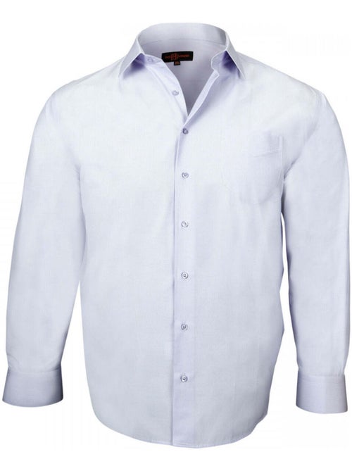 Chemise homme grande taille popeline coupe droite VERONE Doublissimo Bleu , 45,46 2XL - Kiabi