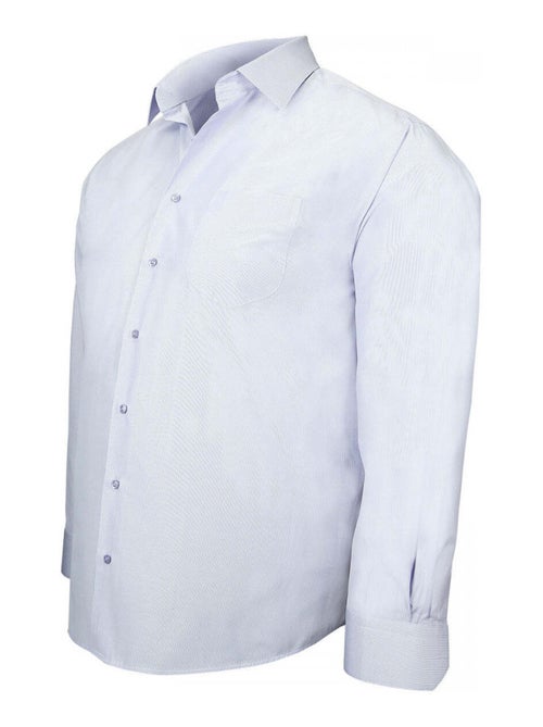 Chemise homme grande taille popeline coupe droite VERONE Doublissimo Bleu , 45,46 2XL - Kiabi