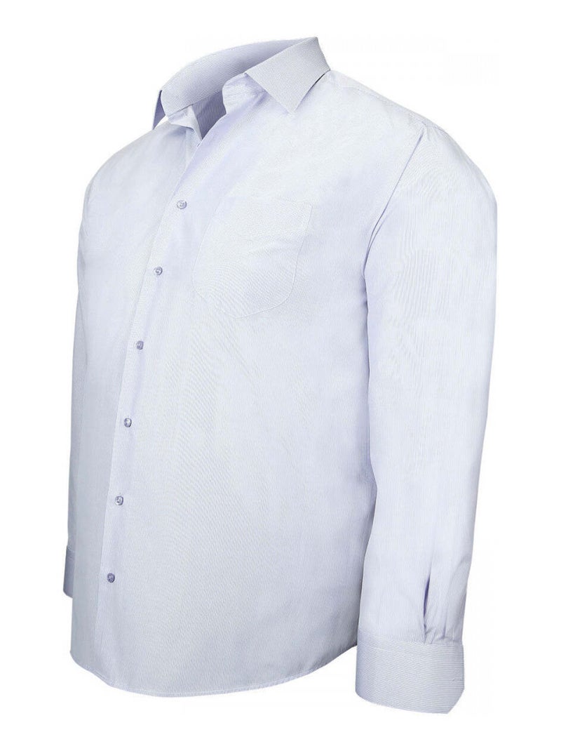 Chemise homme grande taille popeline coupe droite VERONE Doublissimo Bleu , 47,48 3XL Bleu - Kiabi