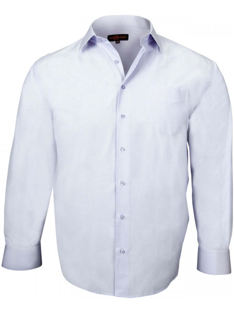 Chemise homme grande taille popeline coupe droite VERONE Doublissimo Bleu - Kiabi