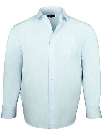 Chemise homme grande taille popeline coupe droite VERONE Doublissimo Bleu , 45,46 2XL