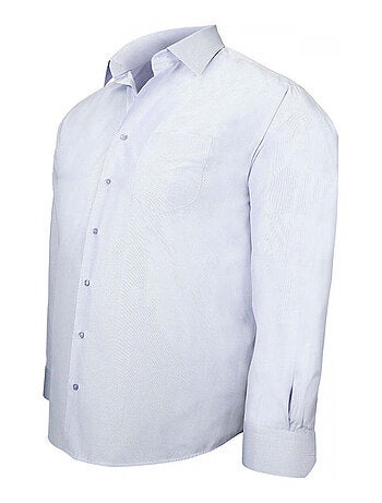 Chemise homme grande taille popeline coupe droite VERONE Doublissimo Bleu , 45,46 2XL