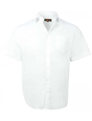 Chemise homme grande taille premium coupe droite BASIC-MC Doublissimo Noir , 45,46 2XL