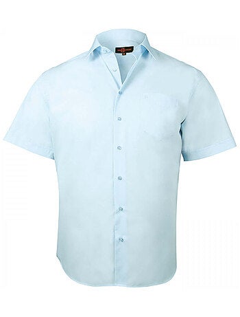 Chemise homme grande taille premium coupe droite BASIC-MC Doublissimo Noir / 45/46 2XL