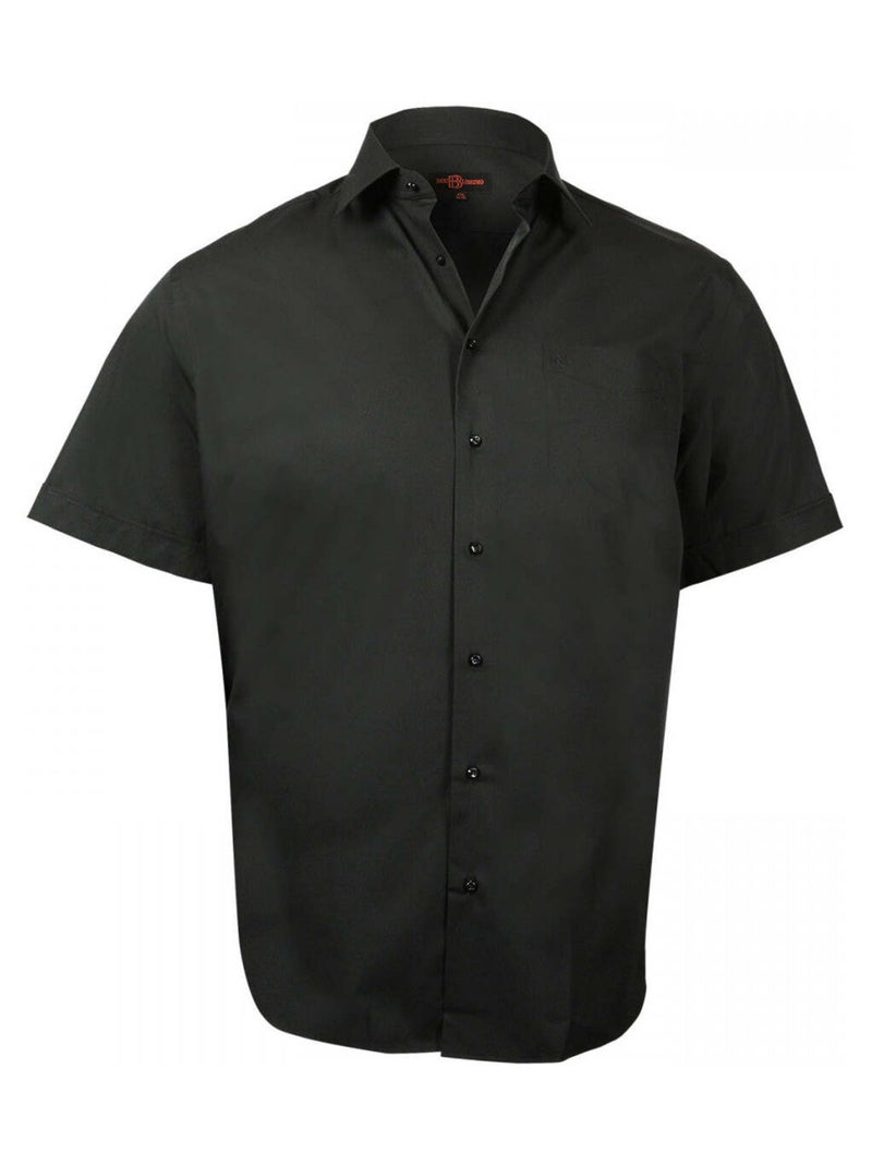 Chemise homme grande taille premium coupe droite BASIC-MC Doublissimo Noir , 45,46 2XL Noir - Kiabi