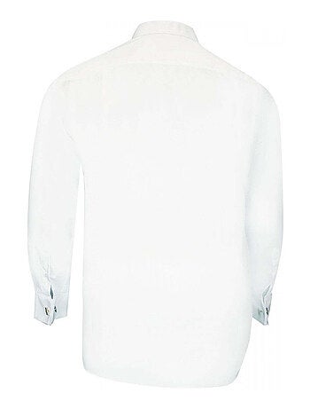 Chemise homme grande taille premium coupe droite COL CASSE Doublissimo Blanc , 47,48 3XL