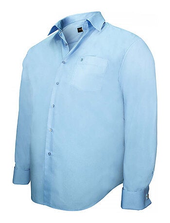 Chemise homme grande taille premium coupe droite MOUSQUETAIRE Doublissimo Noir , 47,48 3XL