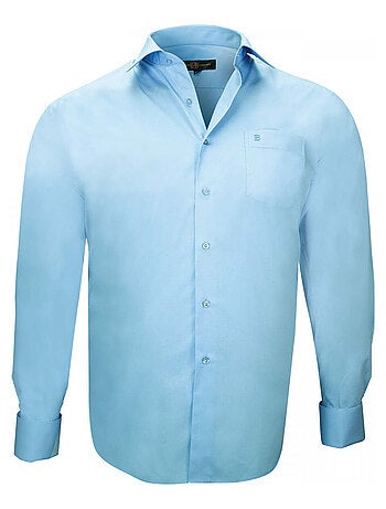 Chemise homme grande taille premium coupe droite MOUSQUETAIRE Doublissimo Noir / 47/48 3XL