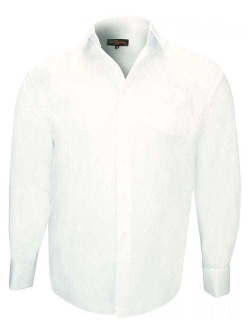 Chemise homme grande taille premium coupe droite MOUSQUETAIRE Doublissimo Blanc , 51,52 5XL - Kiabi