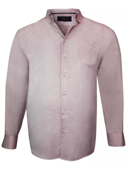 Chemise homme grande taille repasage facile coupe droite KENETH Doublissimo Bleu clair , 45,46 2XL - Kiabi