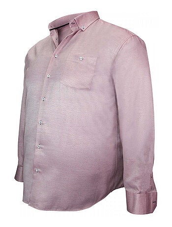 Chemise homme grande taille repasage facile coupe droite KENETH Doublissimo Bleu clair , 45,46 2XL