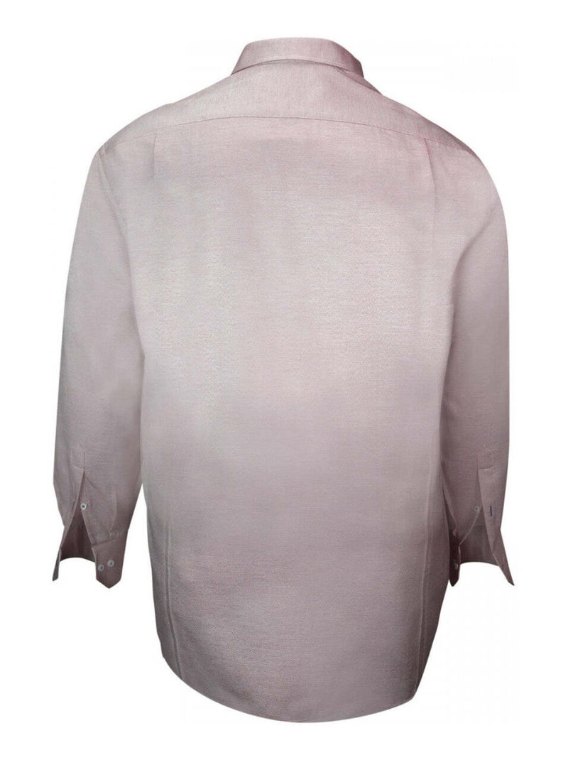 Chemise homme grande taille repasage facile coupe droite KENETH Doublissimo Bordeaux - Kiabi