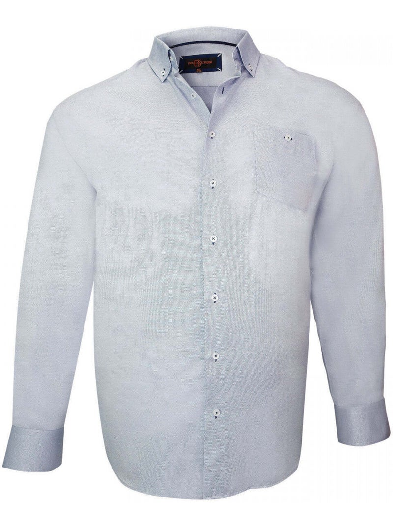 Chemise homme grande taille repasage facile coupe droite KENETH Doublissimo Bordeaux - Kiabi
