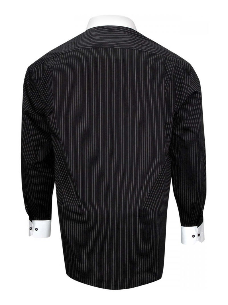 Chemise homme grande taille repassage facile coupe droite BORSALO Doublissimo Noir , 45,46 2XL Noir - Kiabi