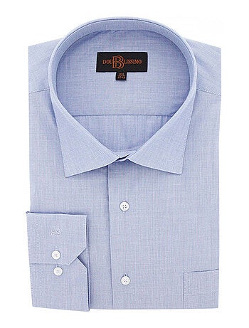 Chemise homme grande taille repassage facile coupe droite FIFI Doublissimo Bleu , 45,46 2XL