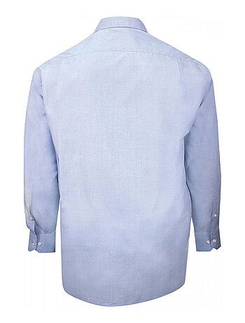 Chemise homme grande taille repassage facile coupe droite FIFI Doublissimo Bleu , 47,48 3XL