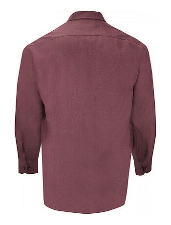 Chemise homme grande taille repassage facile coupe droite MEDOC Doublissimo Bordeaux , 45,46 2XL