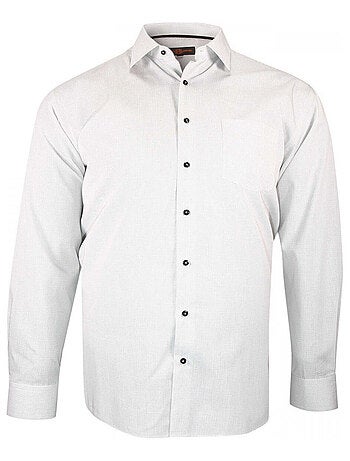 Chemise homme grande taille repassage facile coupe droite MIDDO Doublissimo Gris , 53,54 6XL