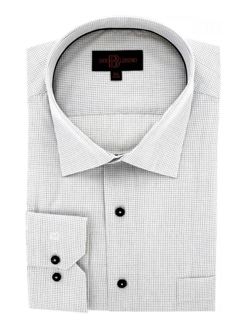 Chemise homme grande taille repassage facile coupe droite MIDDO Doublissimo Blanc , 45,46 2XL Blanc - Kiabi