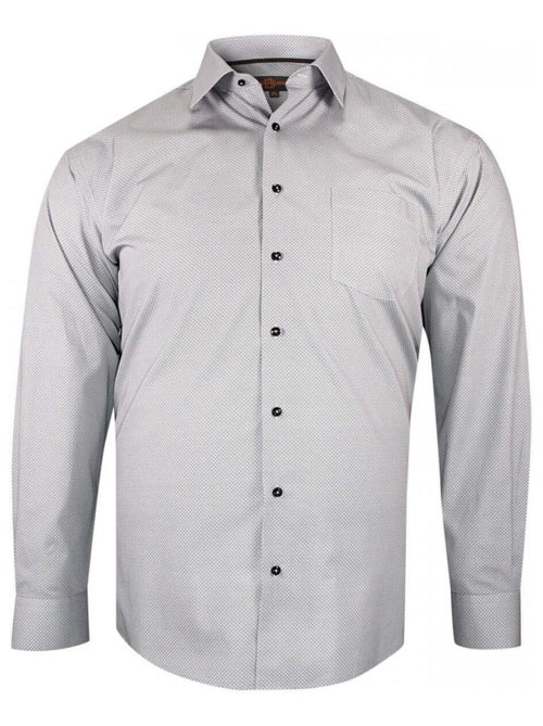 Chemise homme grande taille repassage facile coupe droite MIDDO Doublissimo Blanc , 45,46 2XL - Kiabi