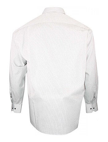 Chemise homme grande taille repassage facile coupe droite MIDDO Doublissimo Gris , 45,46 2XL