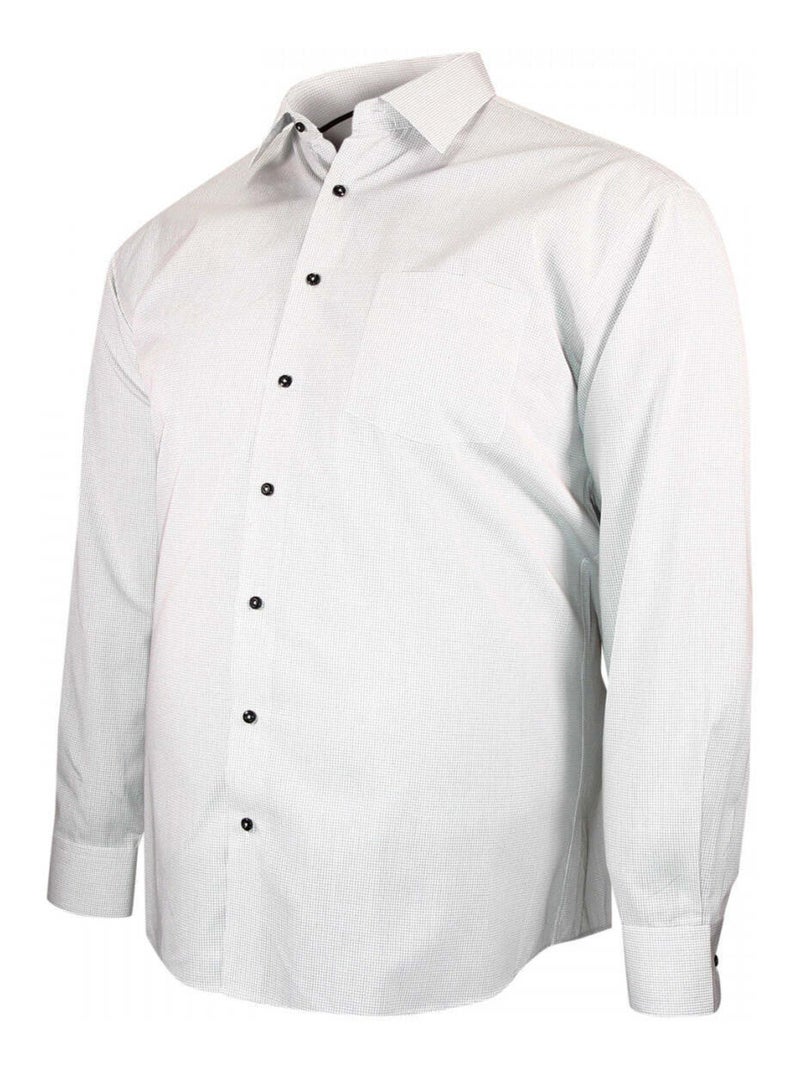 Chemise homme grande taille repassage facile coupe droite MIDDO Doublissimo Gris , 45,46 2XL Gris - Kiabi