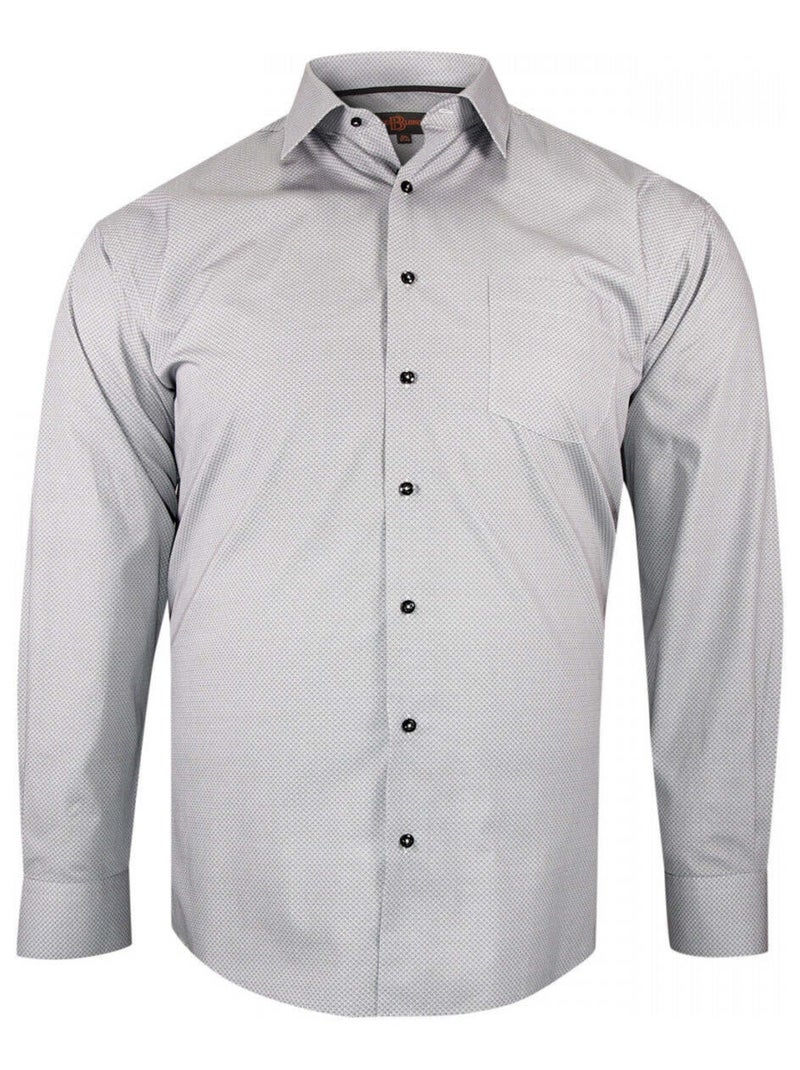 Chemise homme grande taille repassage facile coupe droite MIDDO Doublissimo Gris , 45,46 2XL Gris - Kiabi