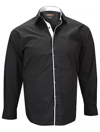 Chemise homme grande taille repassage facile coupe droite VERNAZZA Doublissimo Bleu , 47,48 3XL