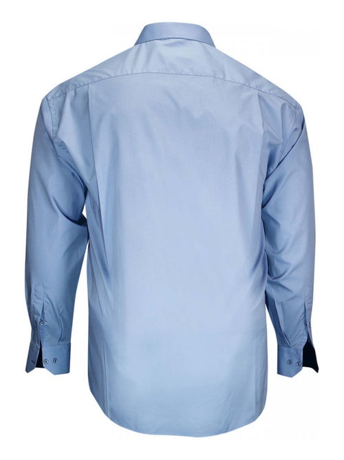 Chemise homme grande taille repassage facile coupe droite VERNAZZA Doublissimo Bleu , 47,48 3XL - Kiabi