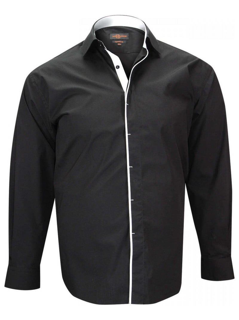 Chemise homme grande taille repassage facile coupe droite VERNAZZA Doublissimo Bleu , 47,48 3XL Bleu - Kiabi