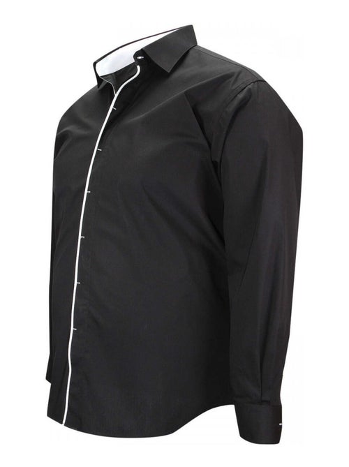 Chemise homme grande taille repassage facile coupe droite VERNAZZA Doublissimo Bleu , 47,48 3XL - Kiabi