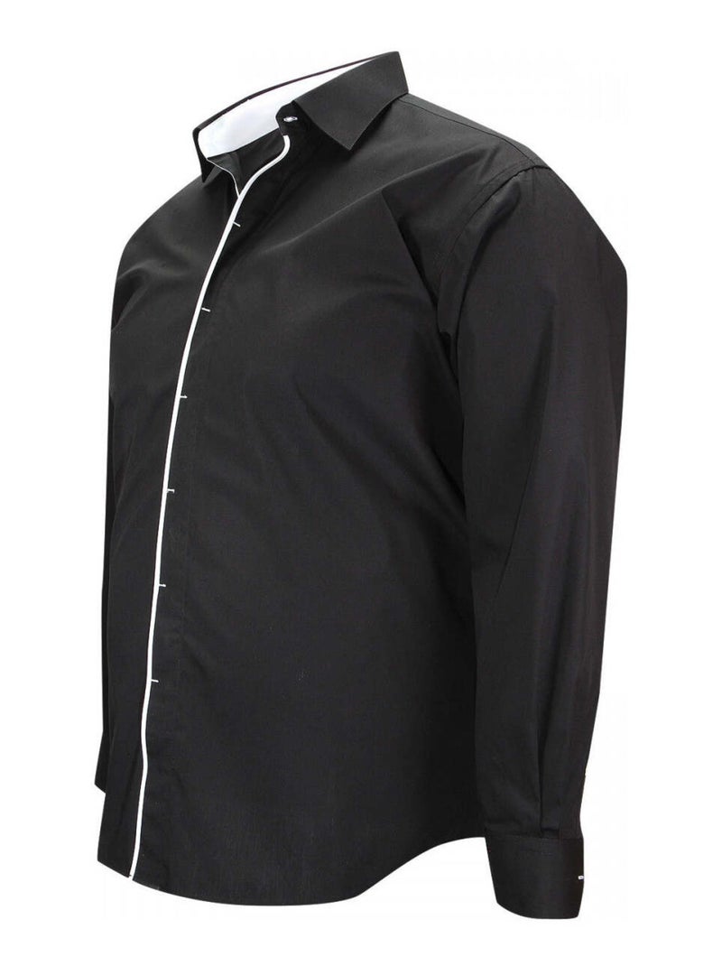 Chemise homme grande taille repassage facile coupe droite VERNAZZA Doublissimo Bleu , 47,48 3XL Bleu - Kiabi