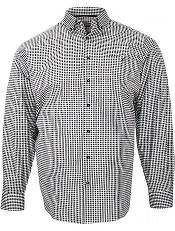 Chemise homme grande taille repassage facile coupe droite VICKY Doublissimo