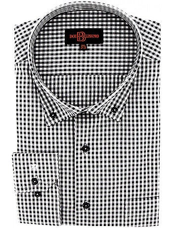 Chemise homme grande taille repassage facile coupe droite VICKY Doublissimo