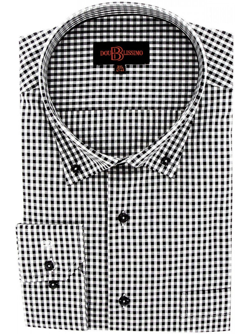 Chemise homme grande taille repassage facile coupe droite VICKY Doublissimo Blanc - Kiabi