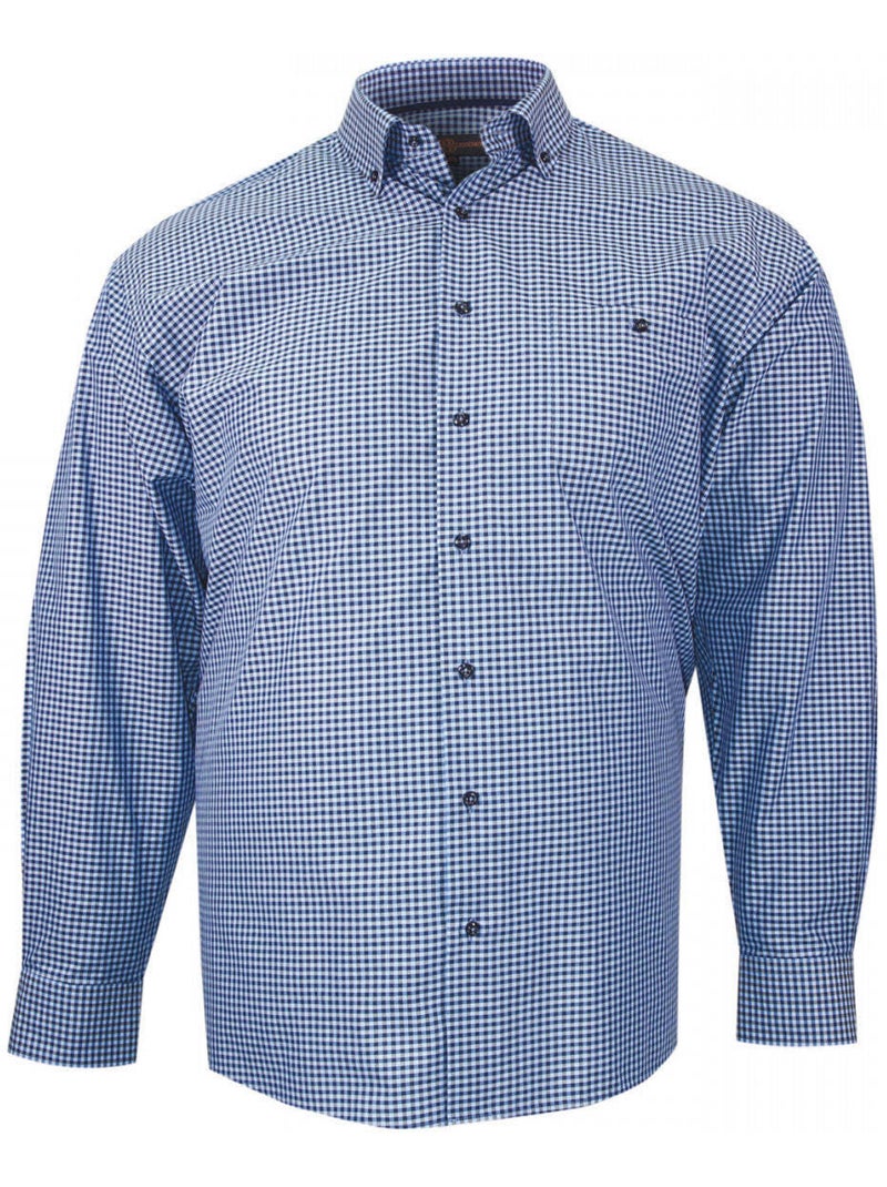 Chemise homme grande taille repassage facile coupe droite VICKY Doublissimo Blanc , Noir , 45,46 2XL Blanc Noir - Kiabi