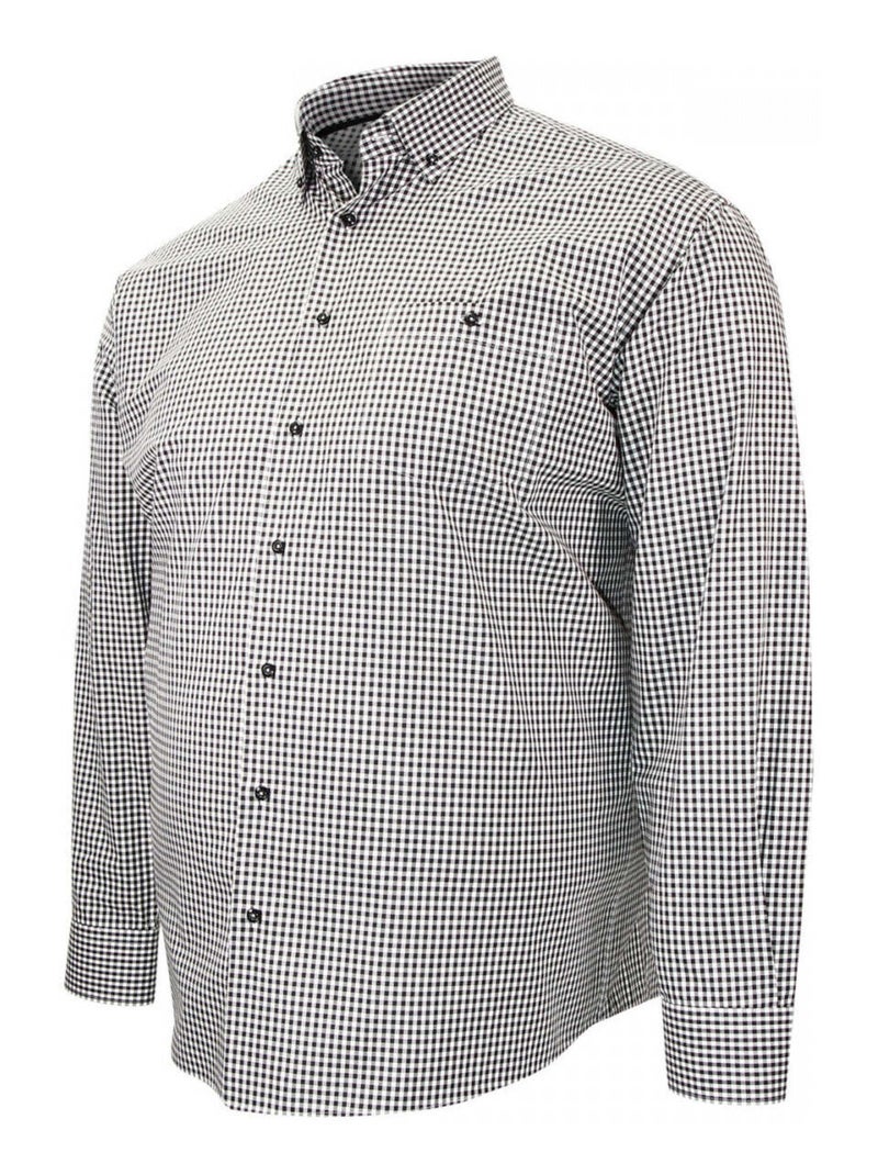 Chemise homme grande taille repassage facile coupe droite VICKY Doublissimo Bleu , 45,46 2XL Bleu - Kiabi