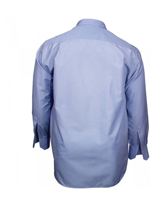 Chemise homme grande taille sport coupe droite CHECKED Doublissimo Bleu , 45,46 2XL - Kiabi