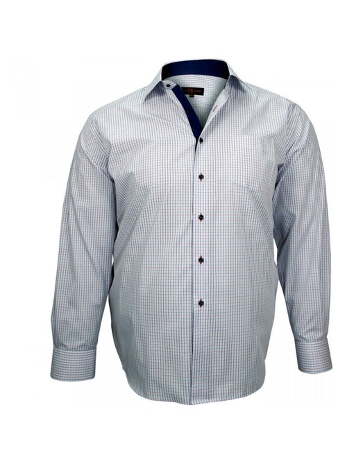 Chemise homme grande taille sport coupe droite CLASSIC Doublissimo Bleu , 45,46 2XL - Kiabi