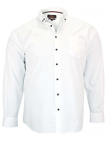 Chemise homme grande taille sport coupe droite MONTEROSSO Doublissimo Blanc , Noir , 51,52 5XL