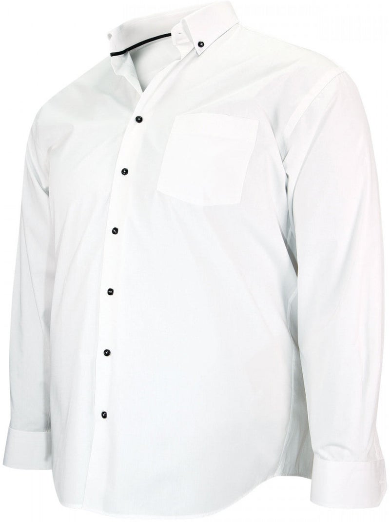 Chemise homme grande taille sport coupe droite MONTEROSSO Doublissimo Blanc , Bordeaux , 47,48 3XL Blanc Bordeaux - Kiabi